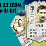 FIFA 23 icons cards list